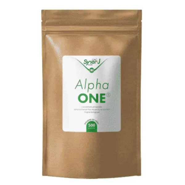 Sachet de 500 g d'algue de Klamath Alpha ONE par SynerJ-Health.