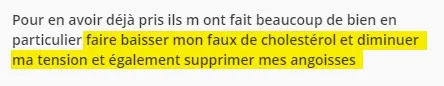 Témoignage angoisse cholestérol algue Klamath.