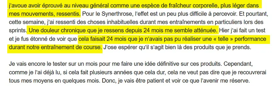 Témoignage algue Klamath activités sportives.