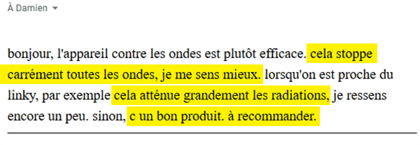 Témoignage d'hyper électrosensibilité compteur Linky et SynerWAVE CMO protection contre les ondes.