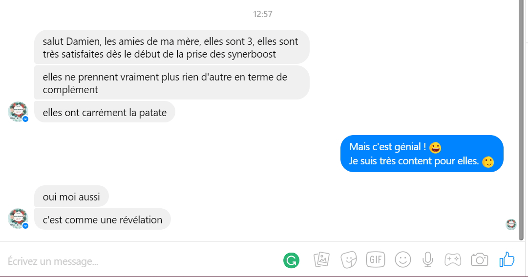 Témoignage algue Klamath et SynerBOOST.