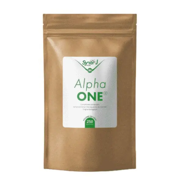 Sachet de 250 g d'algue de Klamath Alpha ONE par SynerJ-Health.