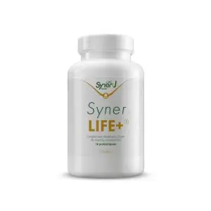 Un flacon de SynerLIFE, probiotique intestin irritable et poreux.