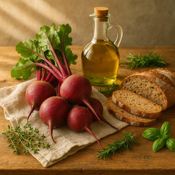 Betterave intégrée à un régime méditerranéen équilibré